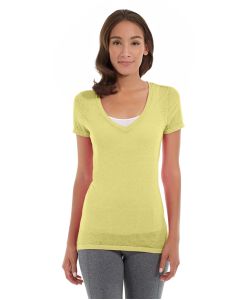 Karissa V-Neck Tee-M-Yellow